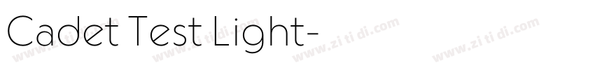 Cadet Test Light字体转换